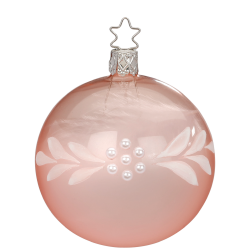 Christbaumkugel Tender Pearls rose transparent glänzend Ø 8cm Peaceful Whites Inge-Glas® Christbaumschmuck