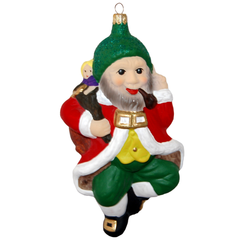 tanzender Santa matt 16cm Inge-Glas® Christbaumschmuck Old Christmas Collection
