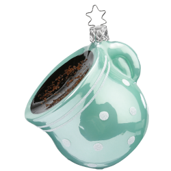 Tasse starker Kaffee 8,5cm Inge-Glas® Weihnachtsschmuck