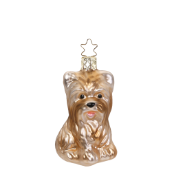 Yorkshire Terrier, Hund, 7,5cm Inge-Glas® Weihnachtsschmuck
