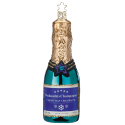 Champagne blaugrün 12,5cm Inge-Glas® köstlicher Weihnachtsschmuck