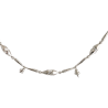 silberne Glöckchen Baumkette ca.220cm, 83 Teile - Schatzhauser Glasschmuck aus Lauschaer Glas