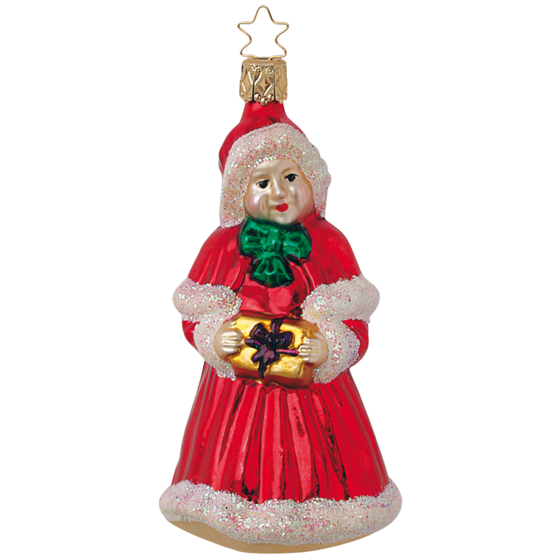 Mrs. Santa Claus 14cm Old Christmas Inge-Glas Weihnachtsschmuck
