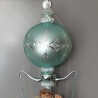 Ballon mit Engels Oblate eisgrün ca. 70cm / Ø 14cm Weihnachtsschmuck Lauschaer Glas