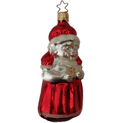 Mrs. Claus, Santas Frau 10cm Old Christmas Inge-Glas Weihnachtsschmuck