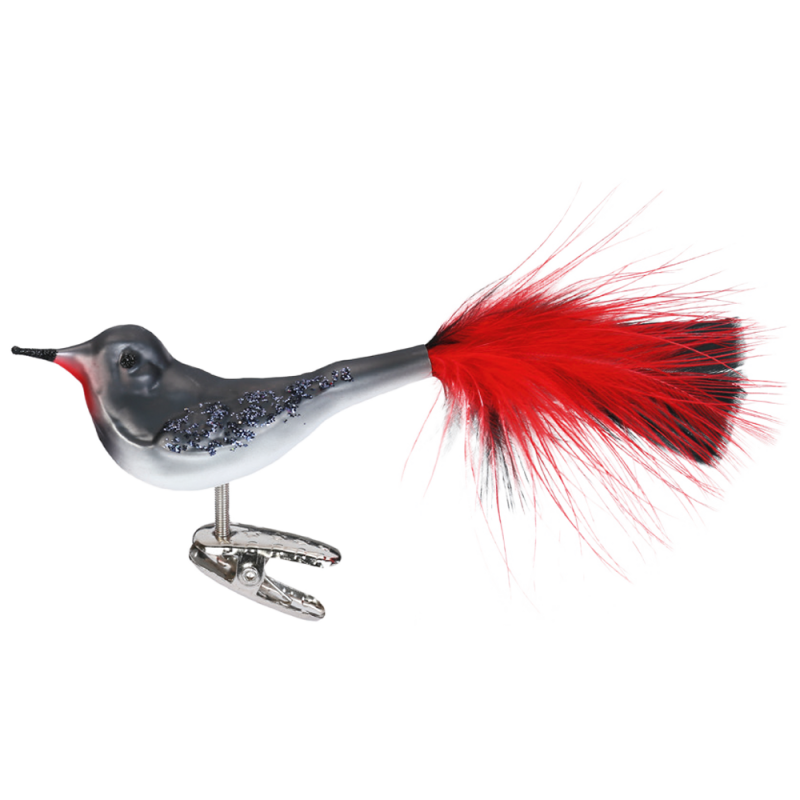 Vogel Luftikus, Glasvogel 8cm Inge-Glas® Weihnachtsschmuck