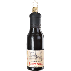 Bordeaux Flasche 12,5cm Inge-Glas® Köstlicher Weihnachtsschmuck