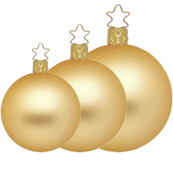 Christbaumkugeln gold, inkagold matt Ø 6cm - Ø 15cm Inge-Glas® Manufaktur Weihnachtskugeln