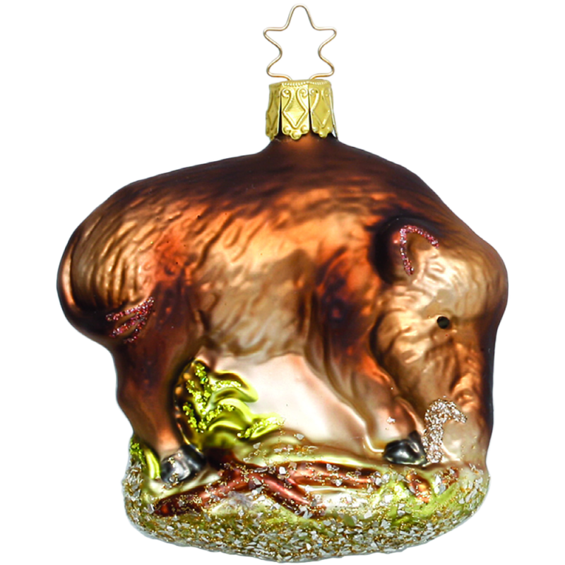 Wildschwein 8,5cm Inge-Glas® Weihnachtsschmuck aus der Tierwelt
