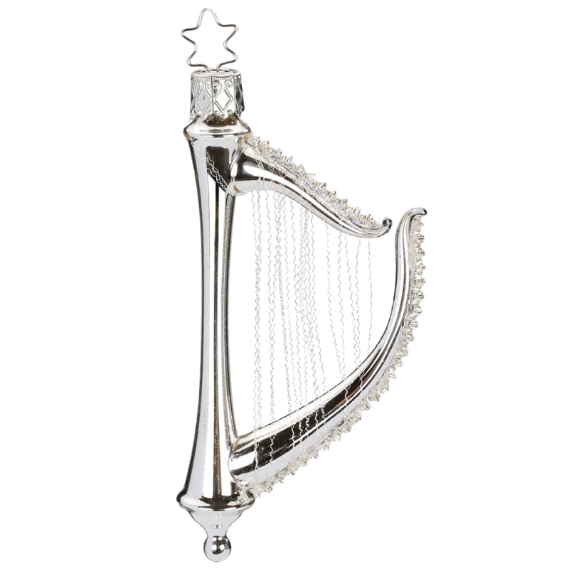 Harfe 11,5cm Inge-Glas® Manufaktur Nostalgie Weihnachtsschmuck