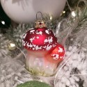 Fliegenpilz 7cm Schatzhauser Thüringer Glas und Weihnachtsschmuck