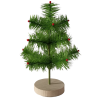Gansfederbaum 20cm auf Holzsockel Nostalgischer Weihnachtsschmuck