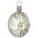 Blüte silbern viktorianisch 6cm Inge-Glas® Nostalgischer Weihnachtsschmuck