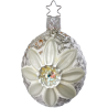Blüte silbern viktorianisch 6cm Inge-Glas® Nostalgischer Weihnachtsschmuck