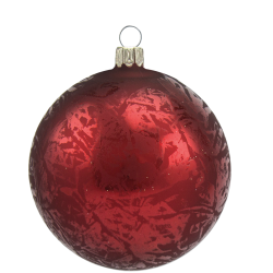 Weihnachtskugel Ø 6cm dunkelrot Softeffekt Schatzhauser Thüringer Glas und Weihnachtsschmuck