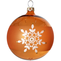 Weihnachtskugel orange transparent Ø 8cm Thüringer Glas Weihnachtsschmuck