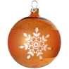 Weihnachtskugel orange transparent Ø 8cm Thüringer Glas Weihnachtsschmuck