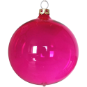 Weihnachtskugeln Mix-Box, 6 pink farbige Kugeln Ø 8cm, Thüringer Glas Weihnachtsschmuck