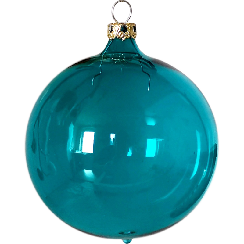 Türkis Christbaumkugeln aus Lauscha Glas, Thüringer Christbaumschmuck