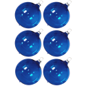 Weihnachtskugeln Set, 6 Kugeln Ø 8cm kobaltblau transparent, Thüringer Glas Weihnachtsschmuck