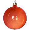 Weihnachtskugeln Set, 6 Kugeln Ø 8cm orange transparent, Thüringer Glas Weihnachtsschmuck