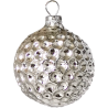 Waffel Ornament Silberform Kugel Ø 6cm Schatzhauser Thüringer Glas und Weihnachtsschmuck
