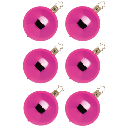Christbaumkugeln Set, pink glänzend Ø 8cm Inge-Glas® Christbaumschmuck