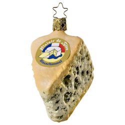 Roquefort Käse 8,5cm Inge-Glas® Köstlichkeiten Weihnachtsschmuck