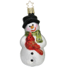Hurra, es ist Winter Schneemann 10,5cm Inge-Glas® Weihnachtsträume