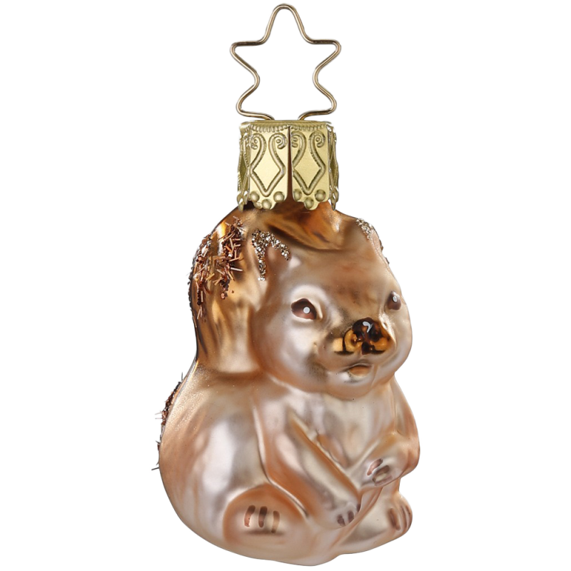 Mini Eichhörnchen 6cm Inge-Glas® Weihnachtsschmuck aus der Tierwelt