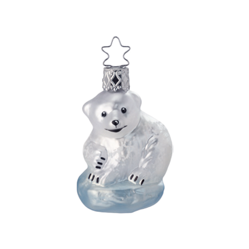 Baby Eisbär 6,5cm Inge-Glas Iceland Wonder World Weihnachtsschmuck