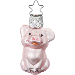 Schweinchen, Mini Schwein 5,5cm Inge-Glas® Miniaturen Weihnachtsschmuck