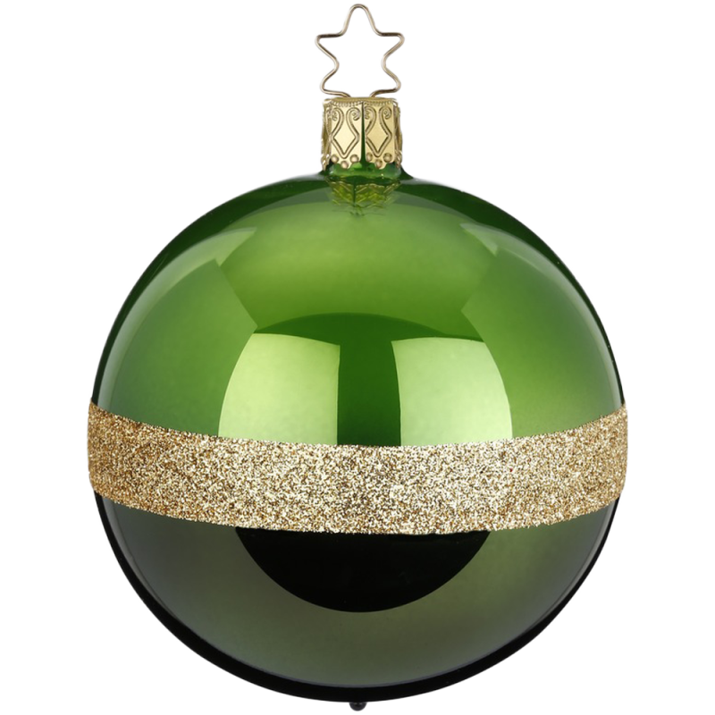 Christbaumkugel Horizont mint grün opal Ø 8cm Inge-Glas Weihnachtsschmuck