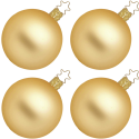 Christbaumkugeln gold, inkagold matt Ø 4cm - Ø 12cm Inge-Glas® Manufaktur Weihnachtskugeln