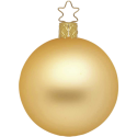 Christbaumkugeln gold, inkagold matt Ø 4cm - Ø 12cm Inge-Glas® Manufaktur Weihnachtskugeln