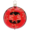 Christbaumkugel Weihnachtssterne rot glänzend Inge-Glas® Christbaumschmuck