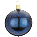 Christbaumkugel Sternenstaub mitternacht blau glanz Ø 8cm Inge-Glas Weihnachtsschmuck