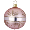 Christbaumkugel Blütenband zuckerwatte matt Ø 8cm Inge-Glas Weihnachtsschmuck