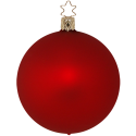 Christbaumkugeln rot matt Ø 6cm - Ø 12cm Inge-Glas® Manufaktur Weihnachtskugeln