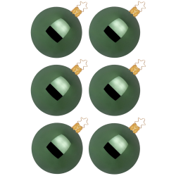 Christbaumkugeln jagdgrün glänzend Ø 6-12cm Inge-Glas® Manufaktur Weihnachtskugeln