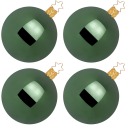 Christbaumkugeln jagdgrün glänzend Ø 6-12cm Inge-Glas® Manufaktur Weihnachtskugeln