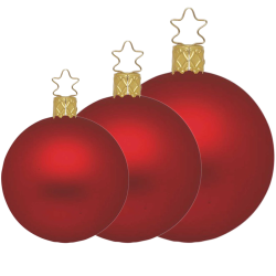 Christbaumkugeln rot ochsenblut matt Ø 6cm - Ø 15cm Inge-Glas® Manufaktur Weihnachtskugeln