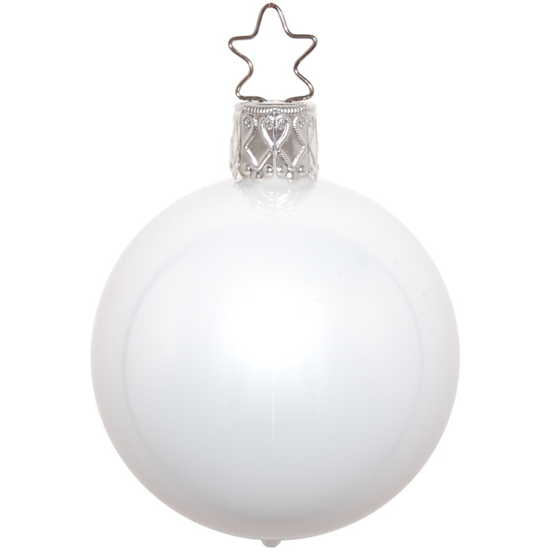 Christbaumkugeln porzellan weiß opal Ø 6cm - Ø 12cm Inge-Glas® Manufaktur Weihnachtskugeln