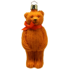 Bär, Teddybär herbstorange 11,5cm Christborn® Glas Figuren Weihnachtsschmuck