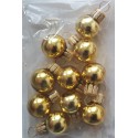 Mini-Kugeln, Spiegelbeeren Ø 2cm, 10er-Pack, gold glänzend, Thüringer Glasschmuck Christbaumschmuck