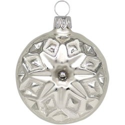 Silberform Ornamente-Set, 3tlg. 6-7cm, mit Swarovski Kristalle, Lauschaer Glaskunst Schatzhauser Weihnachtsschmuck