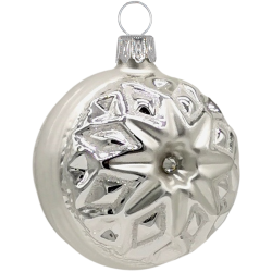 Silberform Ornamente-Set, 3tlg. 6-7cm, mit Swarovski Kristalle, Lauschaer Glaskunst Schatzhauser Weihnachtsschmuck