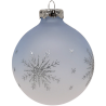 Weihnachtskugel Sternkristall. Ø 8cm hellblau/weiß, Schatzhauser Weihnachtsschmuck