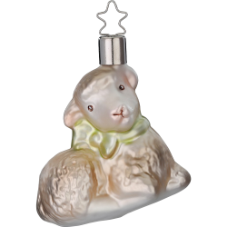 kleines Lamm, Lämmchen 7cm Inge-Glas Weihnachtsschmuck