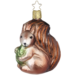 Eichhörnchen 9cm Inge-Glas® Waldweihnacht Weihnachtsschmuck